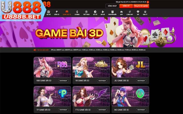 Game bài U888 đổi thưởng trực tuyến uy tín xanh chín